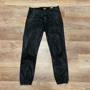 PAIGE Mayslie Leather Coated Jogger Pants